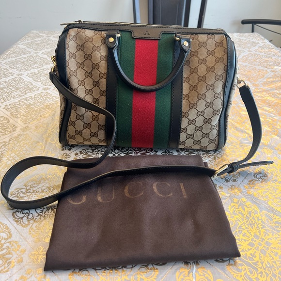 … Vintage Web Original … Canvas Boston Bag - Picture 4 of 11
